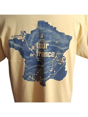 Tour De France Large T-shirt EHA Wellness 2016 Yellow Gildan L Ultra Cotton